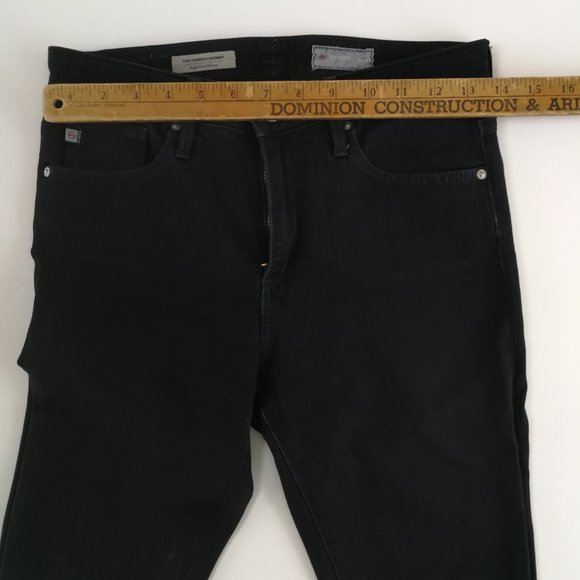 Ag Adriano Goldschmied Farrah High-Rise Skinny Black Jeans 26 - Picture 7 of 9